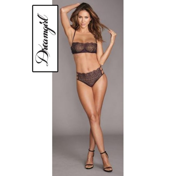 Dreamgirl Other - NWOT Dreamgirl Venise Embroidery Underwire Bra and G-string Set Lingerie Sz M